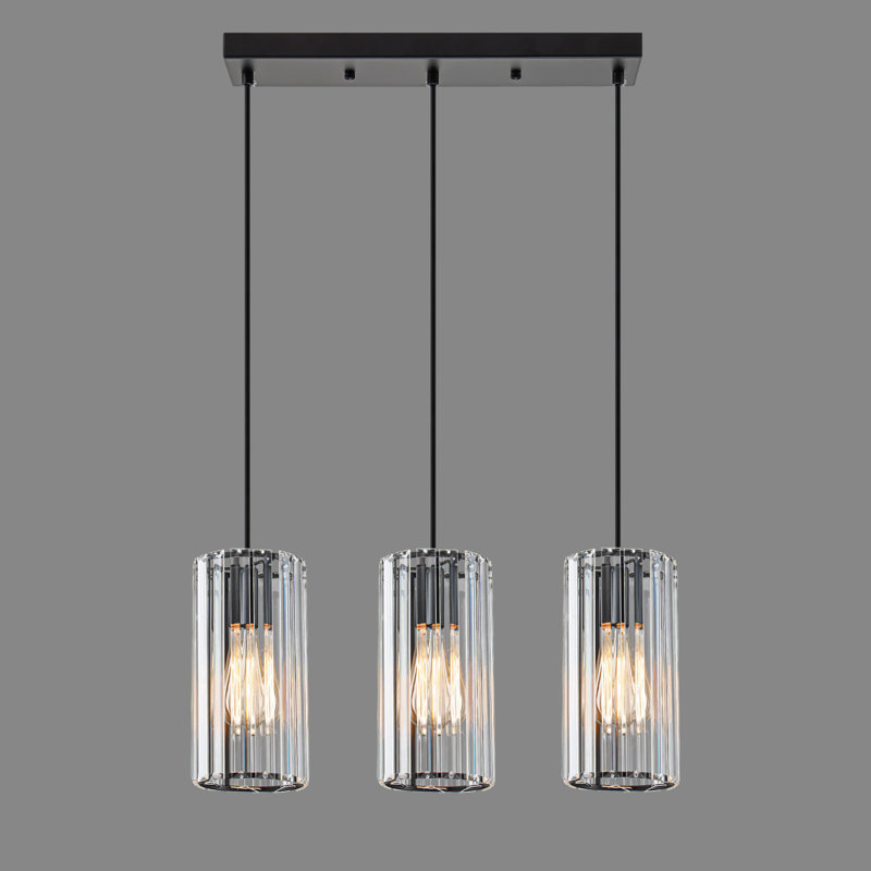 Latitude Run® Wickenden 3 Light Kitchen Island Cylinder Pendant Wayfair